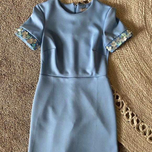 ASOS Dresses & Skirts - Baby blue short sleeve shift dress sleeve sequins